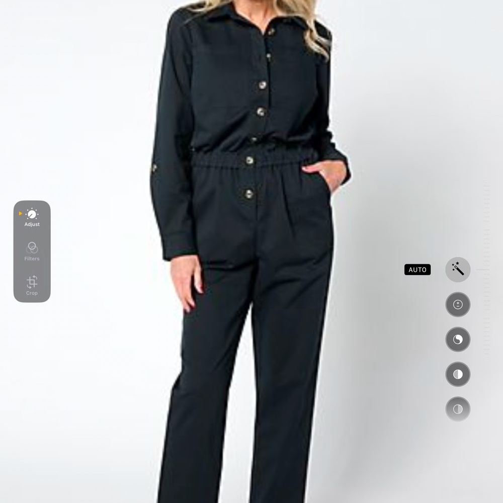New without tags!  Joan Rivers black knit jumpsuit.